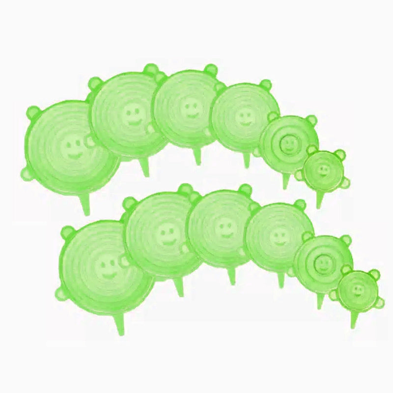 6/12/24PCS BPA-free Silicone Stretch Lids; Food Bowl Covers; Reusable Food Saving Cover; Stretchable Multifunctional Fruit And Vegetable Fresh-keeping Cover