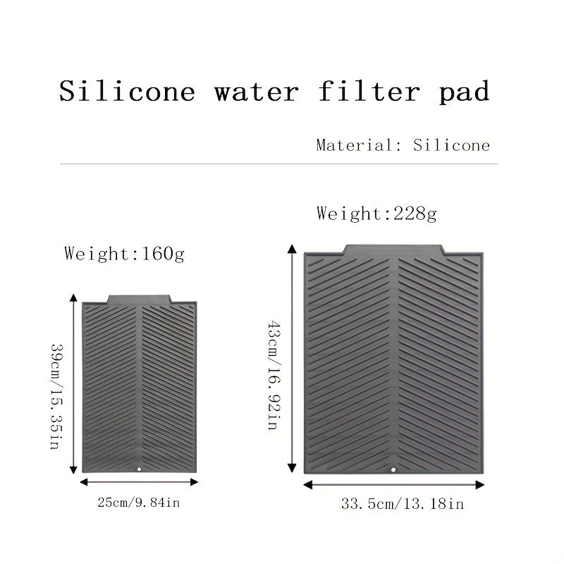 1pc Silicone Draining Board Mat, Folding Draining Mat, Large Drain Pad, Eco-Friendly Drainer Mat Heat Resistant Pot Mat Dishwasher Safe Trivet Mat, Kitchen Accessories
